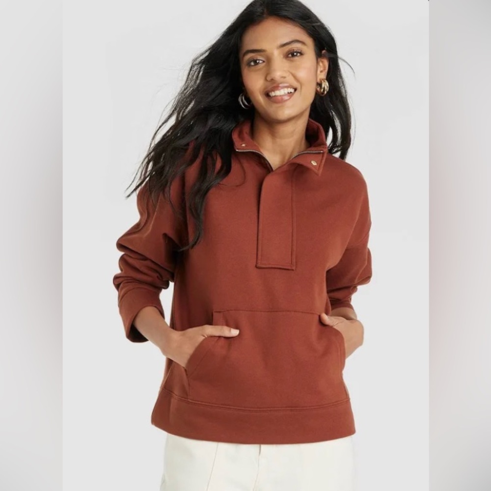 A New Day Red Quarter Zip